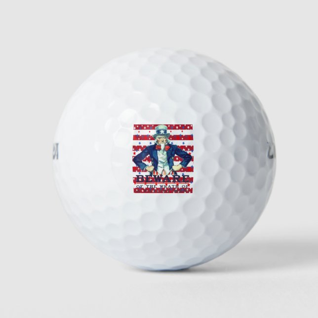 Pelotas De Golf Cuidado con la ira del hombre paciente (Anverso)