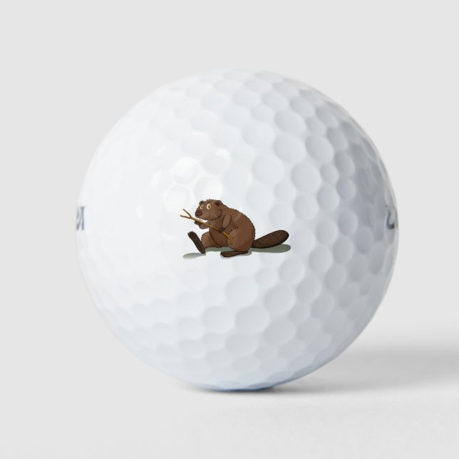 Pelotas De Golf Cuidadoso castor (Anverso)