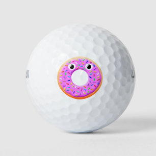 Pelotas De Golf Cuidadoso Donut Con Ojos Y Dibujo De Rocios