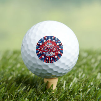 Pelotas De Golf Cumpleaños 250 de América 1776-2026 Fuegos Artific