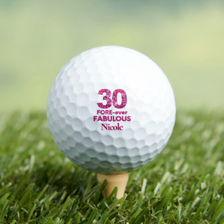 Pelotas De Golf Cumpleaños 30 Rosa Regalo 30 para Hermana Fabulosa