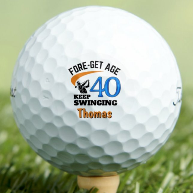 Pelotas de Golf Cumpleaños 40 Años Regalo Divertid (Subido por el creador)
