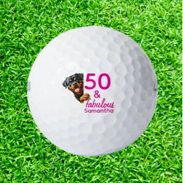 Pelotas De Golf Cumpleaños 50 del Rottweiler  