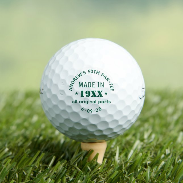 Pelotas De Golf Cumpleaños 50 Personalizado (Camiseta in situ)