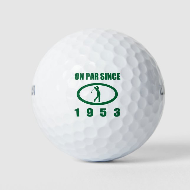 Pelotas De Golf Cumpleaños 70 de Golf Lover 1953 (Anverso)