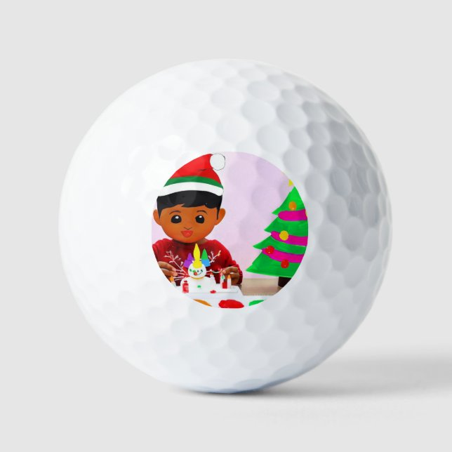 Pelotas De Golf Cumpleaños de los navidades (4) (Anverso)