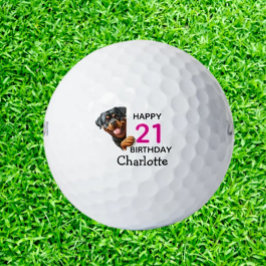 Pelotas De Golf Cumpleaños de Rottweiler  