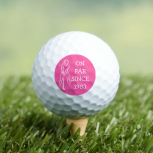 Pelotas De Golf Cumpleaños Female Golfer Funny 40th happy Par