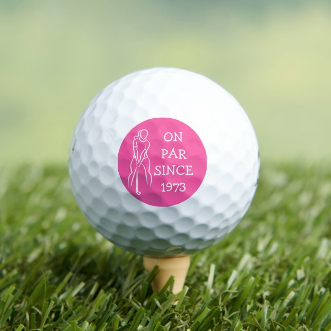 Pelotas De Golf Cumpleaños Female Golfer Funny 50th happy Par (Camiseta in situ)