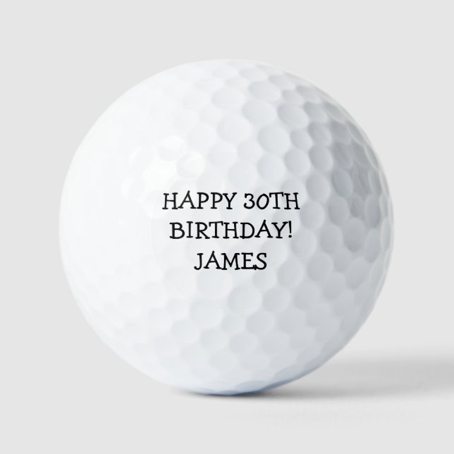Pelotas De Golf Cumpleaños Golfer Funny 30 feliz Humor de papá (Anverso)