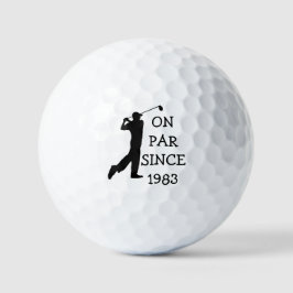 Pelotas De Golf Cumpleaños Golfer Funny 40th happy Dad Par