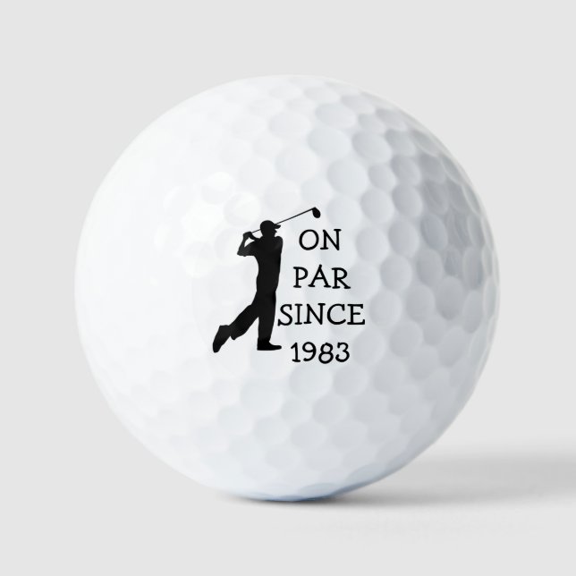 Pelotas De Golf Cumpleaños Golfer Funny 40th happy Dad Par (Anverso)