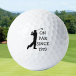 Pelotas De Golf Cumpleaños Golfer Funny 50 feliz papá Par<br><div class="desc">A la par desde 1973. Cumpleaños 50. Perfecto para papá,  abuelo,  padrastro. La idea de regalo de Golfer. Personalízalo con un año.</div>