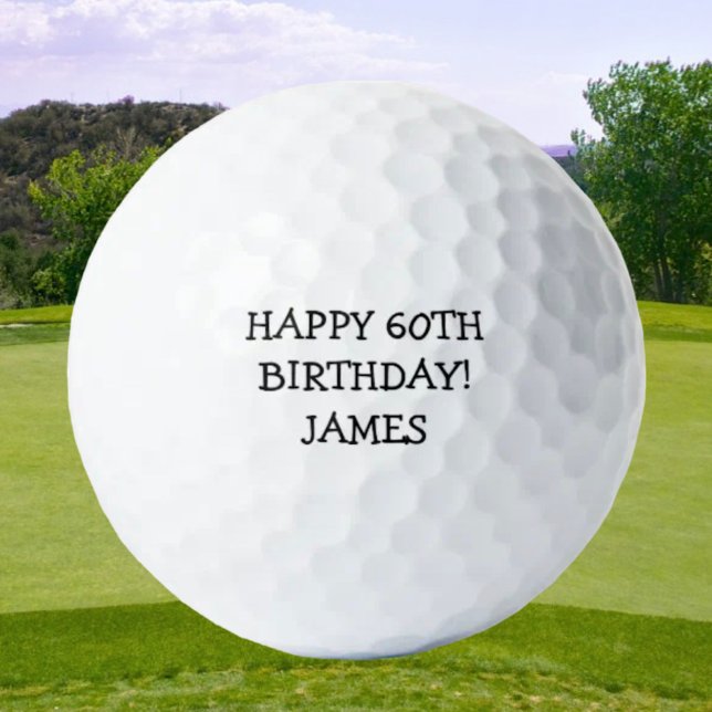 Pelotas De Golf Cumpleaños Golfer Funny 60 feliz papá (Subido por el creador)