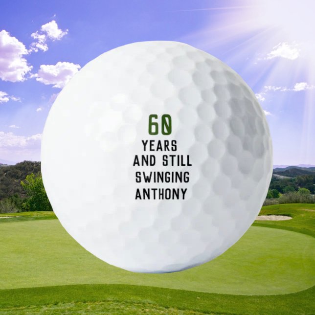 Pelotas De Golf Cumpleaños Golfer Funny 60th happy Dad Par (Subido por el creador)