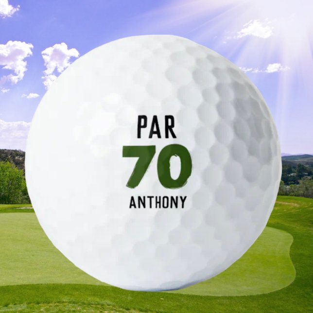 Pelotas De Golf Cumpleaños Golfer Funny 70th happy Dad Par (Subido por el creador)