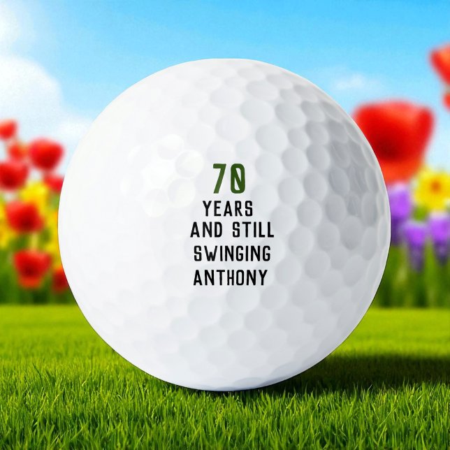 Pelotas De Golf Cumpleaños Golfer Funny 70th happy Dad Par (Subido por el creador)