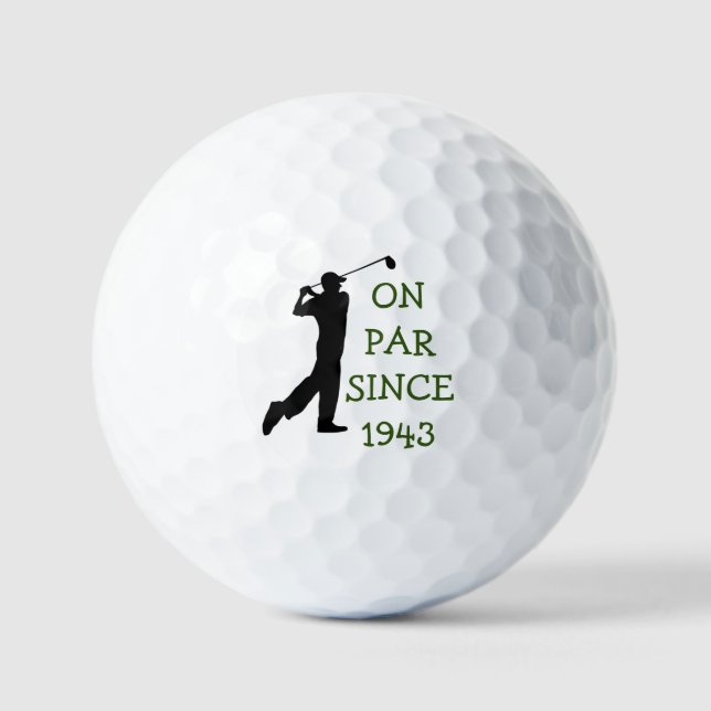 Pelotas De Golf Cumpleaños Golfer Funny 80th happy Dad Par (Anverso)