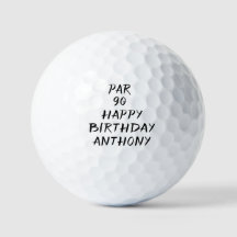 Cumpleaños Golfer Funny 90th happy Dad Par