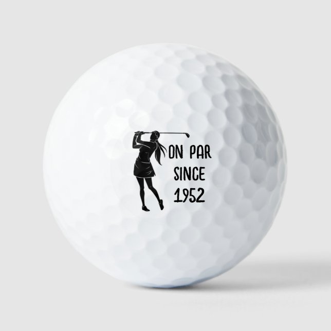 Pelotas De Golf Cumpleaños Lady Golfer Funny 70th happy Par (Anverso)