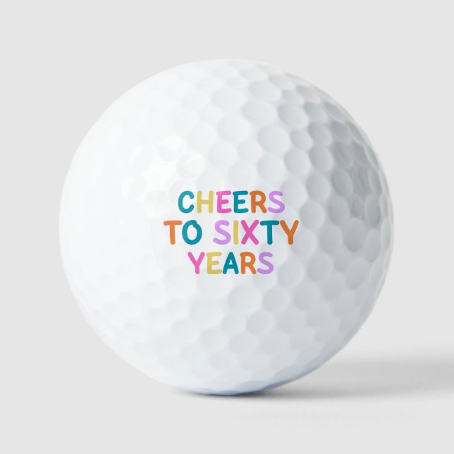 Pelotas De Golf Cumpleaños nº 60 (Anverso)