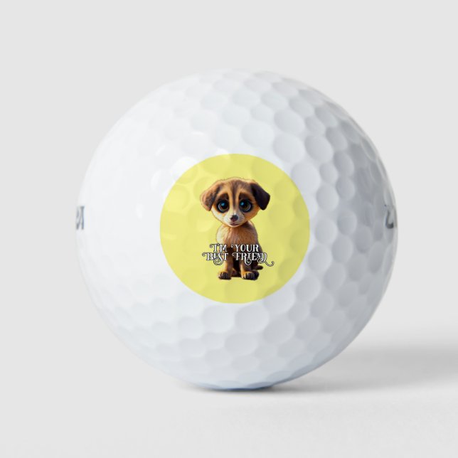 Pelotas De Golf Cuppy cachorro Golf Bols (Anverso)