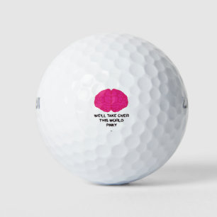 Pelotas De Golf curiosa cita cerebral de pinky y personalizado cer