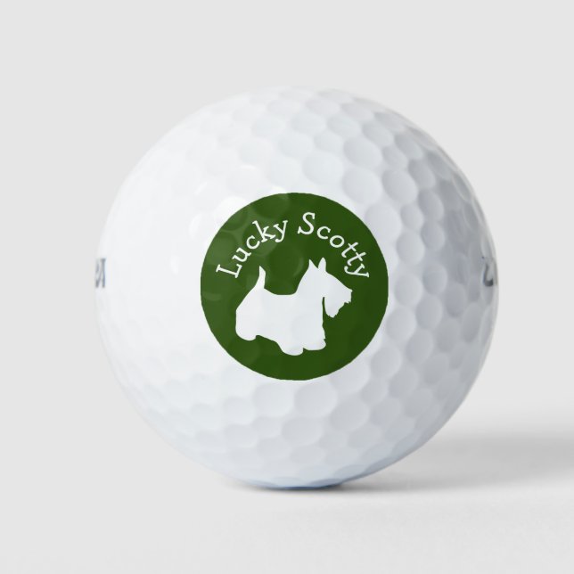 Pelotas De Golf Curioso perro escocés terrer Scotty (Anverso)