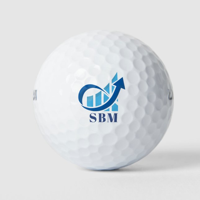 Pelotas De Golf Custom Blue Finance Monogram (Anverso)