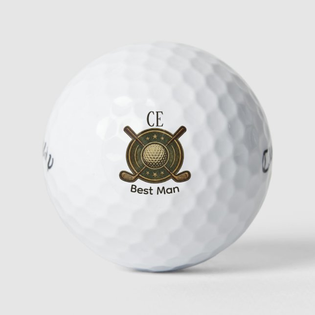 Pelotas De Golf Custom Create Your Own Best Man Golf  (Anverso)