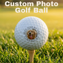 Pelotas De Golf Custom Dog Photo Golf Ball – Best Dad By Par