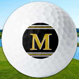Pelotas De Golf Custom Elegant Monogram Golfer Personalized