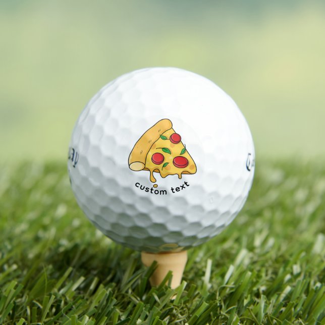 Pelotas De Golf Custom Fun Food Pizza Design Golf Balls - Gift Set (Camiseta in situ)