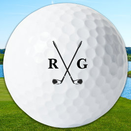 Pelotas De Golf Custom Golfer Personalized 2 Monogram Initials