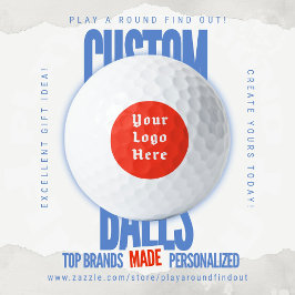 Pelotas De Golf Custom Logo Golf Branding Retro Badge Tournament