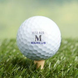 Pelotas De Golf Custom Monogram Name Best Man