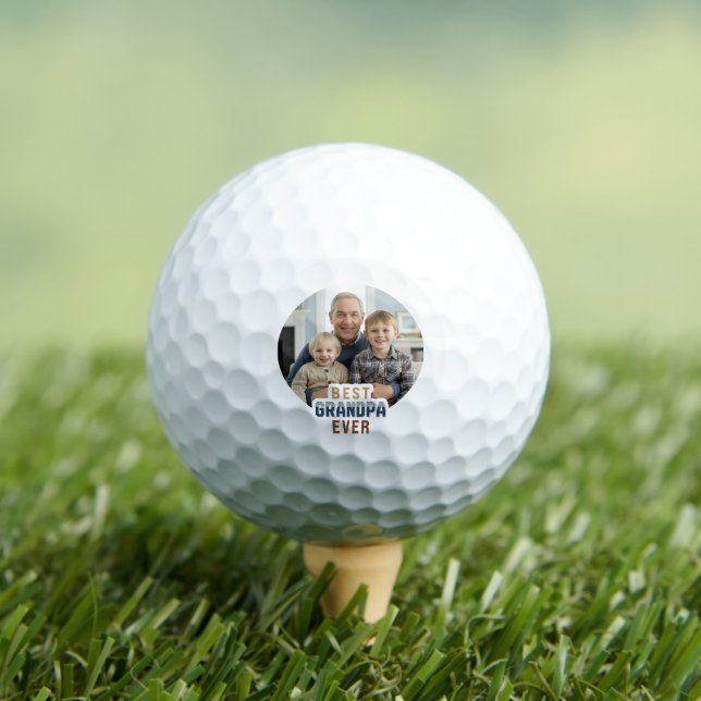 Pelotas De Golf Custom Photo Best Grandpa Ever (Camiseta in situ)