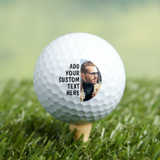 Pelotas De Golf Custom Picture With Text Golf Balls