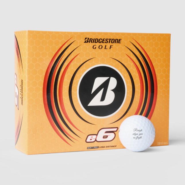 Pelotas De Golf Custom Quote Bridgestone e6 Personalized Golf Ball (Embalaje)