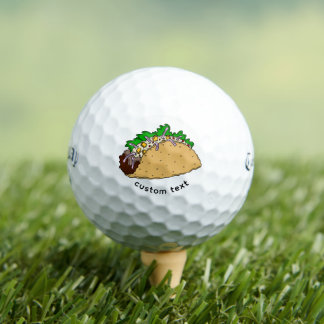 Pelotas De Golf Custom Taco Design Golf Balls - Funny Taco Humor