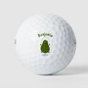 Pelotas De Golf Cute aguacate salto cuerda personalizado ilustraci