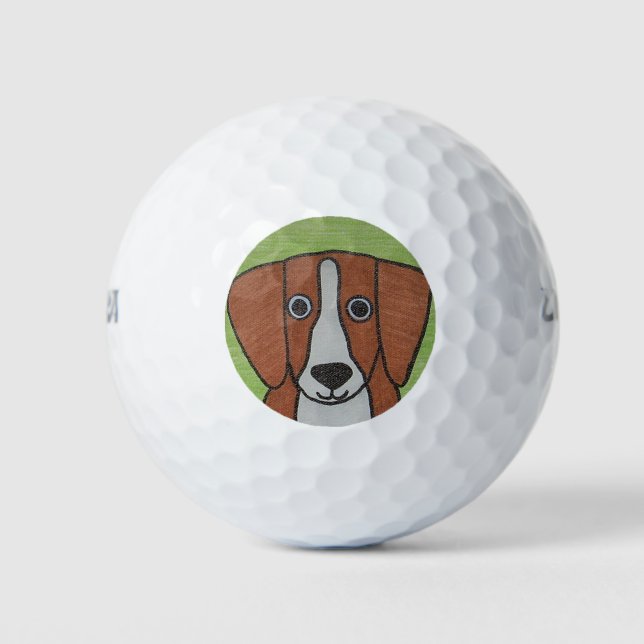 Pelotas De Golf Cute Beagle Golf Ball (Anverso)