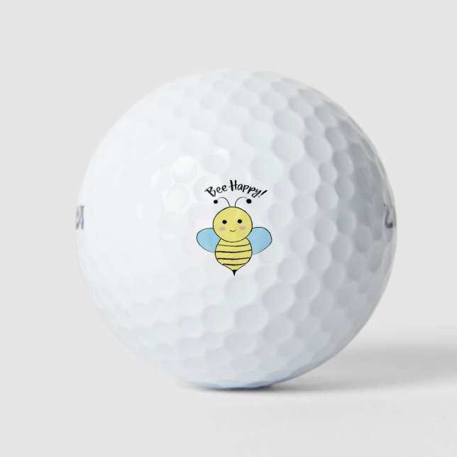 Pelotas De Golf Cute Bee Happy (Anverso)