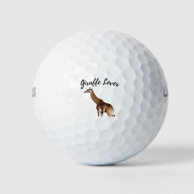 Pelotas De Golf Cute Brown Giraffe (Anverso)