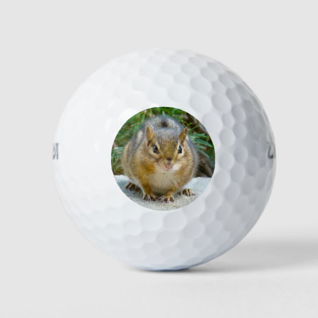 Pelotas De Golf Cute Chipmunk Tiene La Vista En Ti (Anverso)
