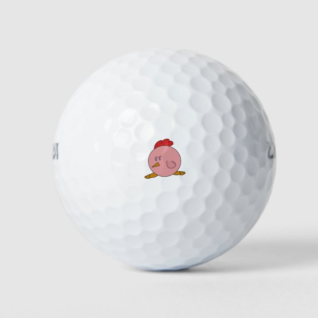 Pelotas De Golf Cute Chubby Chicken (Anverso)