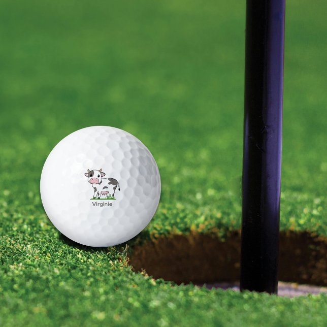 Pelotas De Golf Cute Cow (Cute Cow Golf Balls)