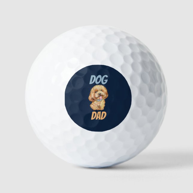 Pelotas De Golf Cute Dog Dad (Anverso)