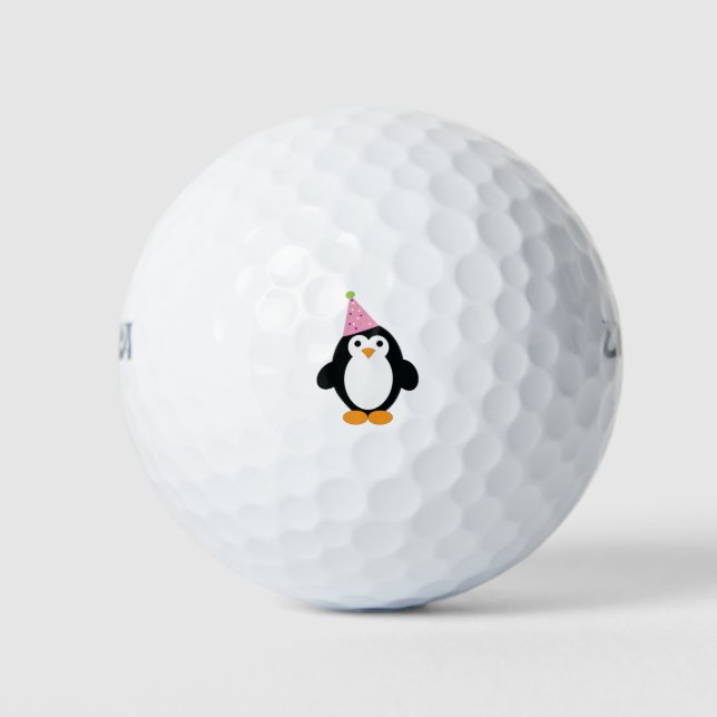 Pelotas De Golf Cute Fiesta Penguin (Anverso)