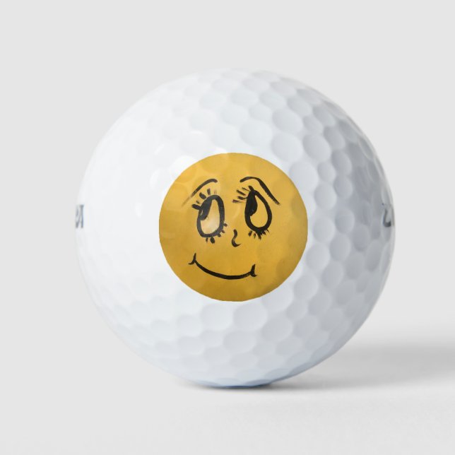 Pelotas De Golf Cute Happy Face (Anverso)
